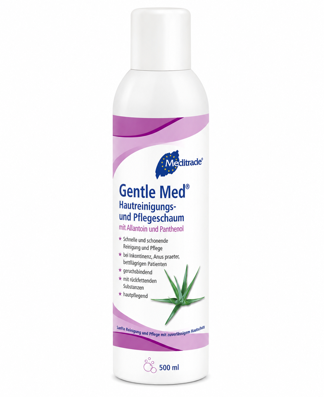 Gentle Med® Hautreinigungs- und Pflegeschaum – 500 ml – Schaumspraydose
