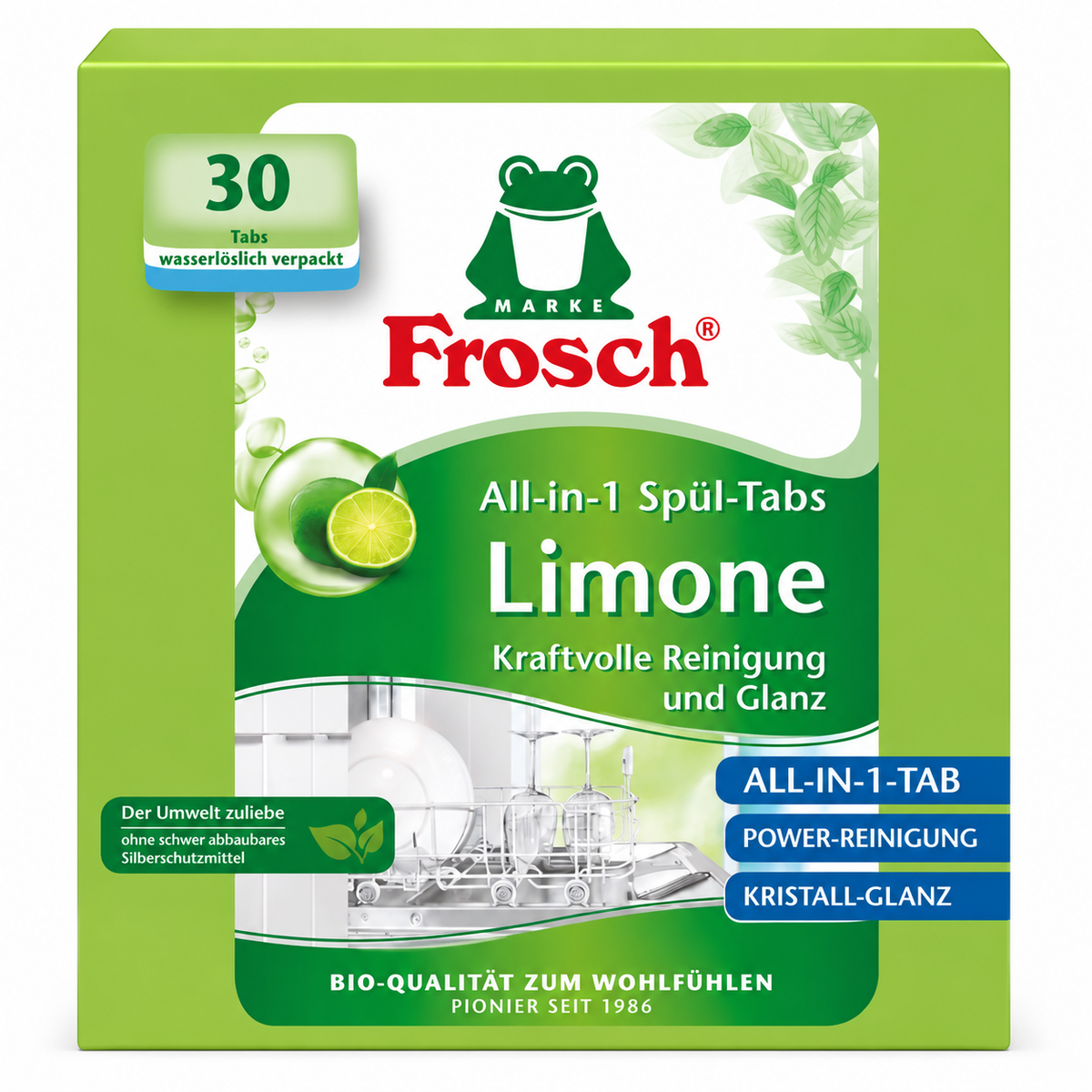 Frosch All-in-1 Spülmaschinentabs Limone – 30 Tabs