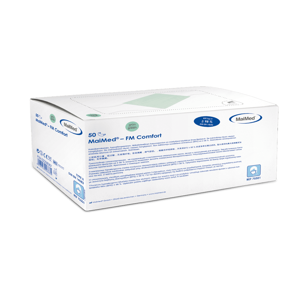 MaiMed® FM Comfort OP-Masken Typ II blau – 50 Stück